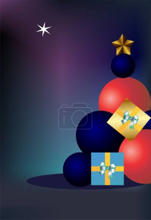 Téléchargez les photos : Composition avec arbre de Noël pour Noël - en image libre de droit