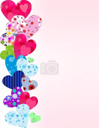 Téléchargez les photos : Composition de la Saint-Valentin avec des cœurs colorés - en image libre de droit