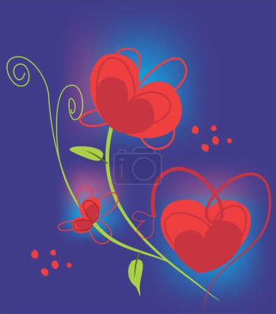 Téléchargez les photos : Composition avec coeurs formant une fleur - en image libre de droit