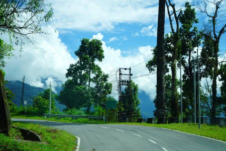 Beautiful Himalayan Roadway with Sunny Weather in North Bengal