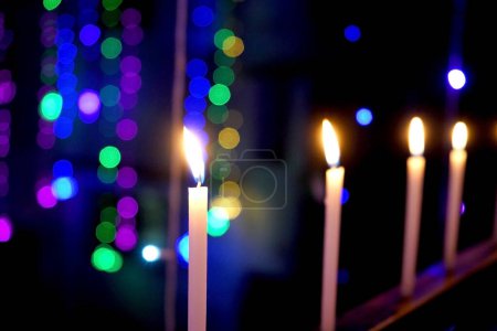 Dekoration mit Kerze im Diwali Time