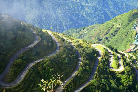Photo for Green Natute of Zig Zag Road in old Silk Route Sikkim - Royalty Free Image