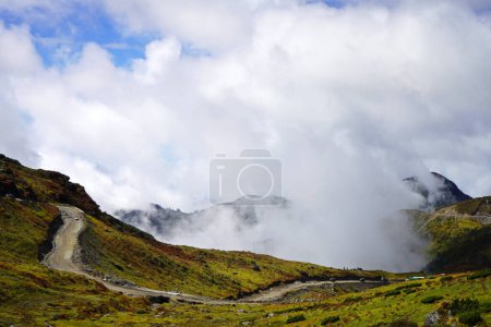 Photo for Sikkim Zig Zag Road with Cloudy Weather - Royalty Free Image
