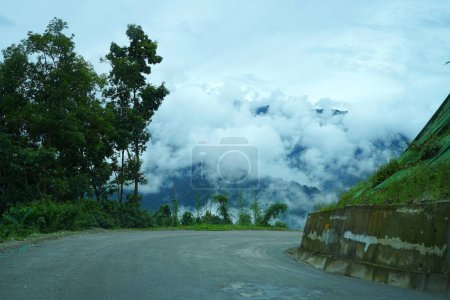 Turning of Mountain Road in Kalimpong