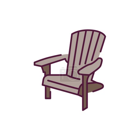 Icono de línea de color Adirondack. Pictograma para página web, aplicación móvil, promo.