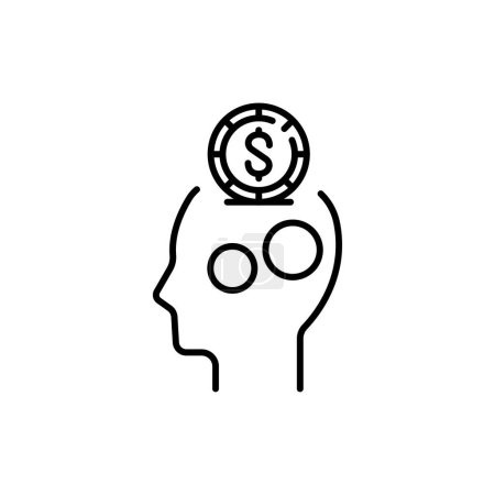 Téléchargez les illustrations : Pay the employee line icon. Business crowdfunding and Finance management pictogram. Affiliate Agreement vector design. - en licence libre de droit