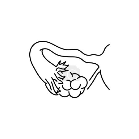 Ilustración de Polycystic color line icon. Gynecology problem - Imagen libre de derechos