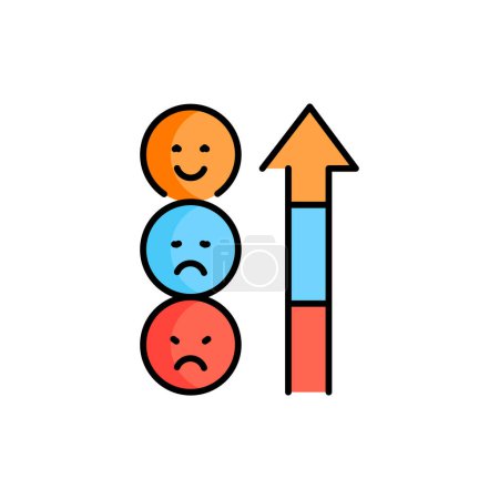 Illustration for Emotional control color line icon. Human behavior. Self education - Royalty Free Image