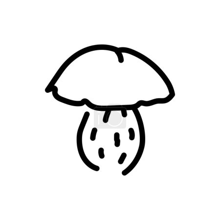 Téléchargez les illustrations : Oak mushroom color line icon. Cooking ingredient. - en licence libre de droit