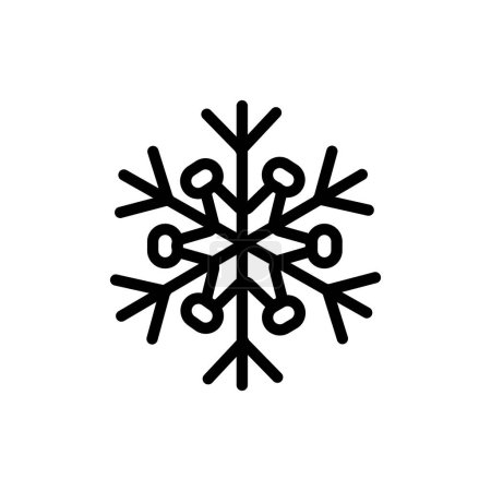Téléchargez les illustrations : Flocon de neige icône de ligne de couleur. Ornement géométrique. Décoration festive. - en licence libre de droit