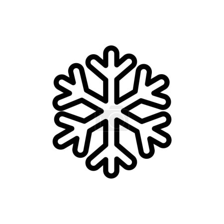 Ilustración de Icono de línea de color copo de nieve. Adorno geométrico. Decoración festiva. - Imagen libre de derechos