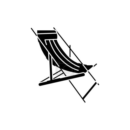 Illustration for Beach portable chair color line icon. Pictogram for web page - Royalty Free Image