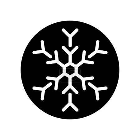 Illustration for Snowflake color line icon. Geometric ornament. Festive decoration. - Royalty Free Image