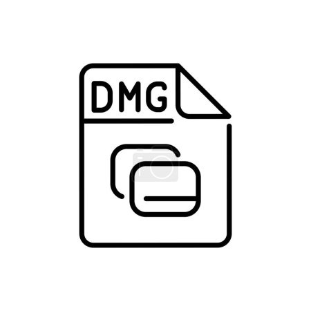 Téléchargez les illustrations : DMG file color line icon. Format and extension of documents - en licence libre de droit