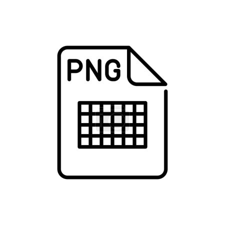 Illustration for PNG file color line icon. Format and extension of documents - Royalty Free Image
