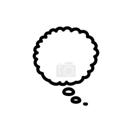 Illustration for Speech bubble amorphous form color line icon.  Communication cloud. - Royalty Free Image