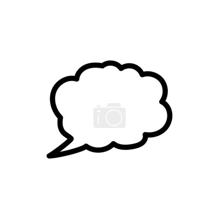 Ilustración de Speech bubble amorphous form color line icon.  Communication cloud. - Imagen libre de derechos