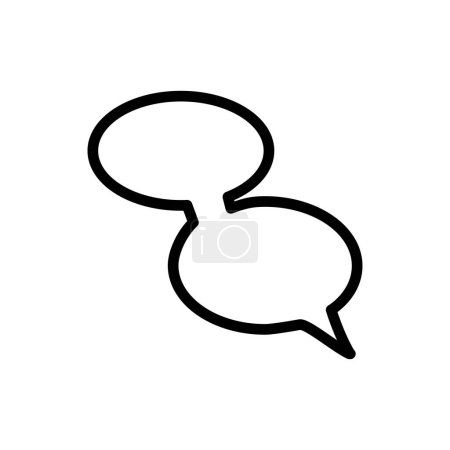 Illustration for Speech bubble color line icon.  Communication cloud. - Royalty Free Image