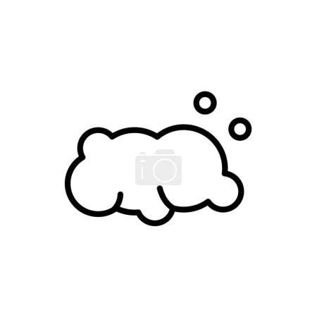 Ilustración de Cloud black line icon. Atmospheric phenomenon. - Imagen libre de derechos