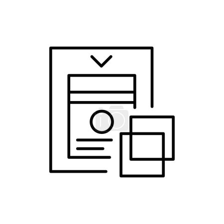 Ilustración de Almohadillas de gasa estériles icono de línea de color. - Imagen libre de derechos