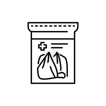 Illustration for Triangular bandage color line icon. First aid. - Royalty Free Image