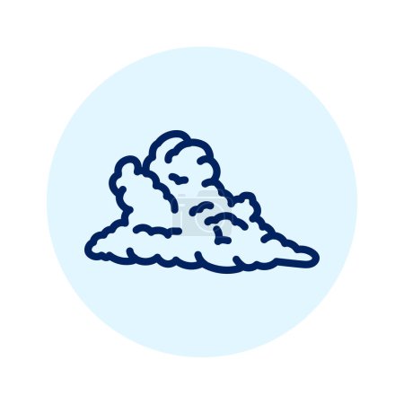 Ilustración de Icono de línea negra nube. Fenómeno atmosférico. - Imagen libre de derechos
