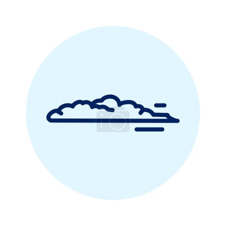 Illustration for Cloud black line icon. Atmospheric phenomenon. - Royalty Free Image