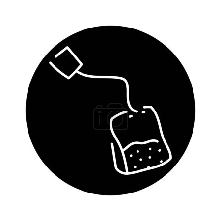 Ilustración de Paquete desechable té color línea icono. Verde, negro, fruta - gustos. - Imagen libre de derechos
