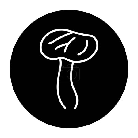 Illustration for Buttercup mushroom color line icon. Cooking ingredient. - Royalty Free Image