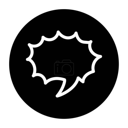 Illustration for Speech bubble sharp form color line icon.  Communication cloud. - Royalty Free Image
