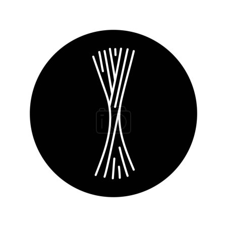 Ilustración de Icono de línea de color de pasta de espaguetis. Comida italiana. - Imagen libre de derechos
