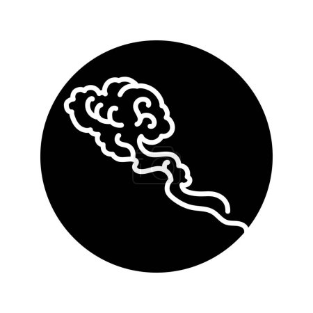 Illustration for Cloud black line icon. Chinese art. - Royalty Free Image