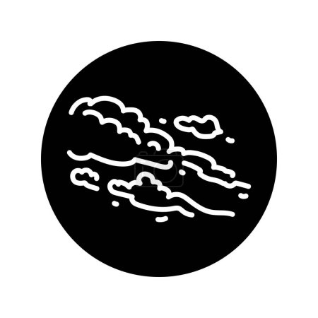 Téléchargez les illustrations : Cloud black line icon. Atmospheric phenomenon. - en licence libre de droit
