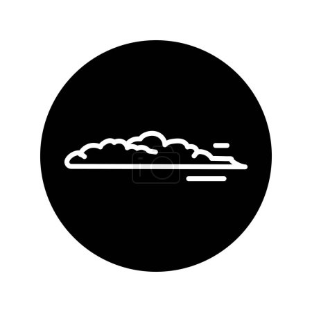 Illustration for Cloud black line icon. Atmospheric phenomenon. - Royalty Free Image