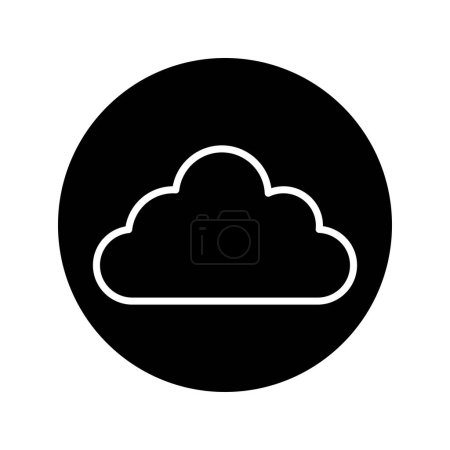 Ilustración de Cloud black line icon. Atmospheric phenomenon. - Imagen libre de derechos