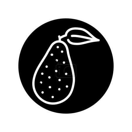 Ilustración de Avocado color line icon. Vegetarian product. - Imagen libre de derechos
