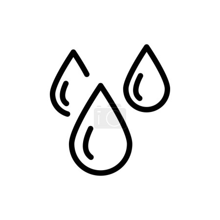 Illustration for Water drops color line icon.  Liquid flow. - Royalty Free Image