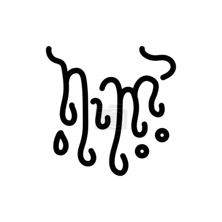 Ilustración de Water splash color line icon. Liquid flow. - Imagen libre de derechos
