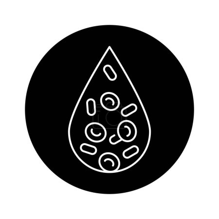 Ilustración de Blood drop color line  icon. Donorship concept. - Imagen libre de derechos