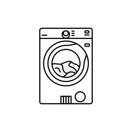 Téléchargez les illustrations : Washing machine color line icon. Kitchen device. - en licence libre de droit