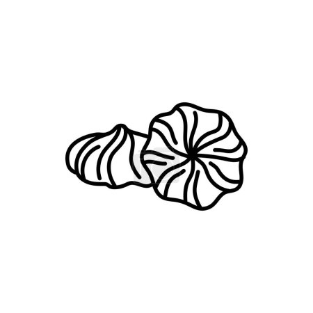 Ilustración de Cookies icono de línea negra. Panadería. - Imagen libre de derechos