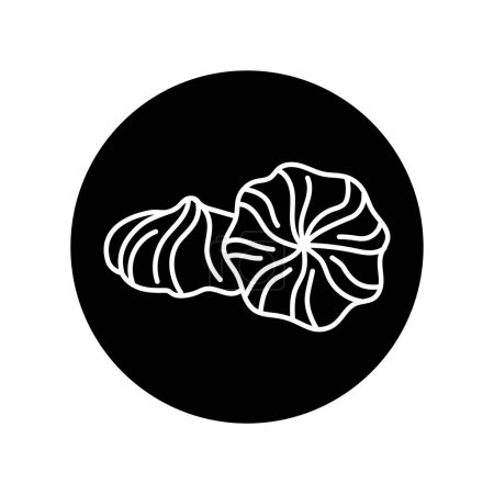 Illustration for Cookies black line icon. Bakery. - Royalty Free Image