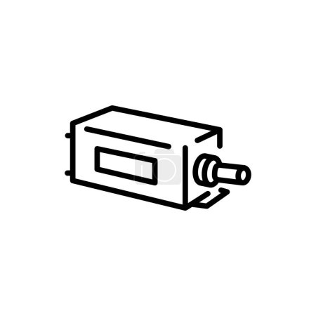 Illustration for IMPATT diode black line icon. Pictogram for web page - Royalty Free Image