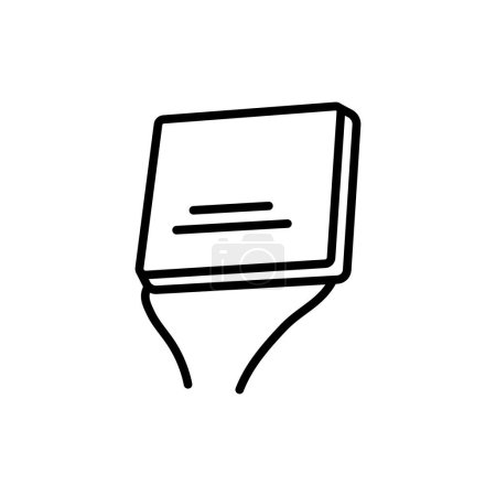 Illustration for Peltier diode black line icon. Pictogram for web page - Royalty Free Image