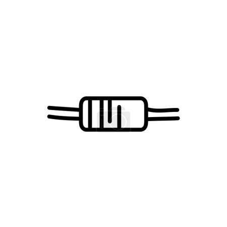 Illustration for Small signal diodes black line icon. Pictogram for web page - Royalty Free Image