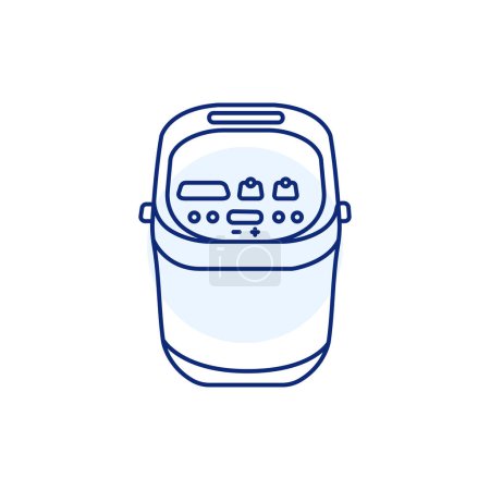 Illustration for Bread maker color line icon. Kitchen device. - Royalty Free Image