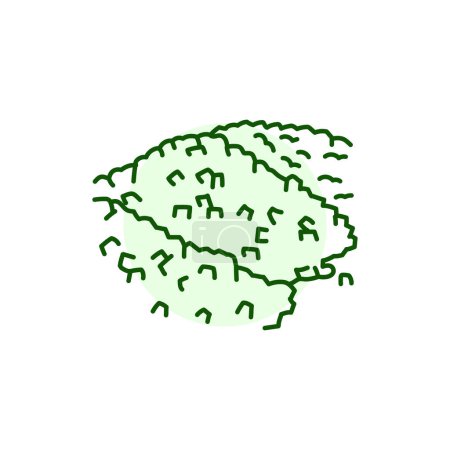 Ilustración de Icono de línea negra de gránulos microplásticos. Pictograma para página web - Imagen libre de derechos