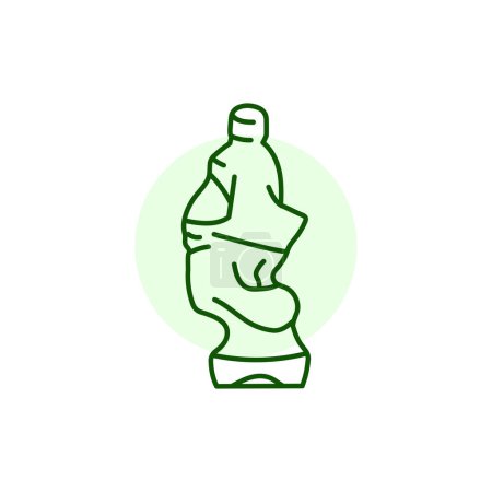 Illustration for Plastic water bottle waste black line icon. Pictogram for web page - Royalty Free Image
