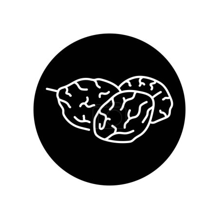 Ilustración de Poda icono de línea negra. Comida orgánica natural súper - Imagen libre de derechos