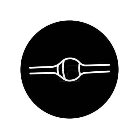 Illustration for Avalanche diode black line icon. Pictogram for web page - Royalty Free Image